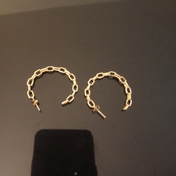 Giani Bernini Paperclip Link Hoop Earrings - Picture 2 of 4